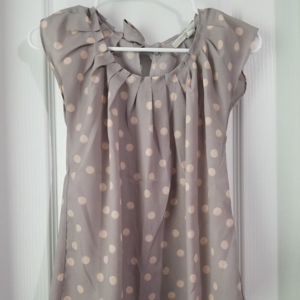 Lauren Conrad pleat neck top XS